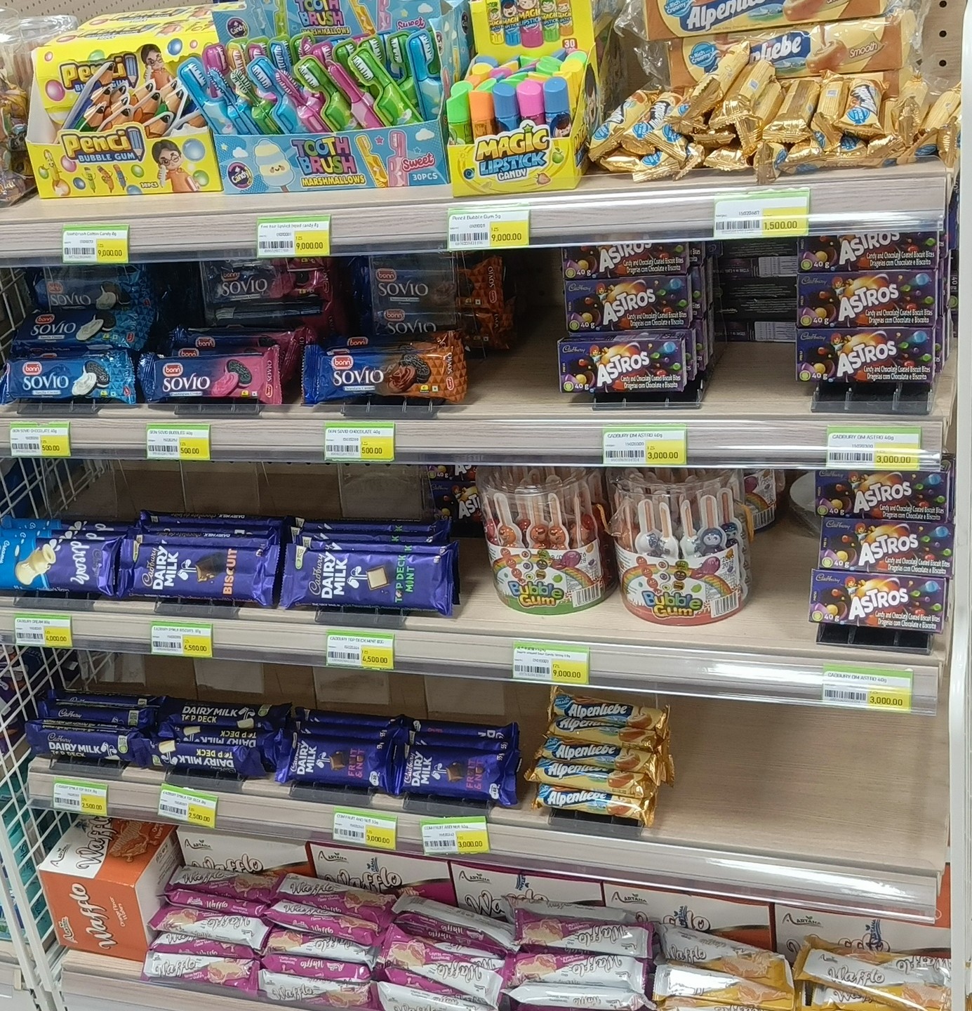 Snacks section